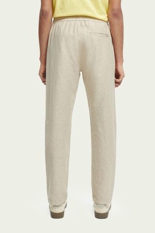 Pantalon en coton biologique et lin - Beige