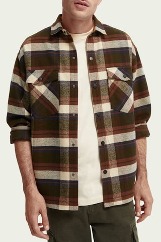 Chemise - Marron clair et écru