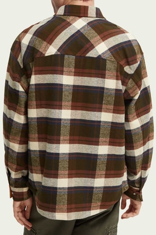 Chemise - Marron clair et écru