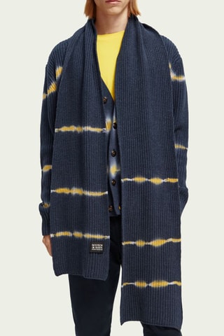 Echarpe tie and dye - Bleu marine