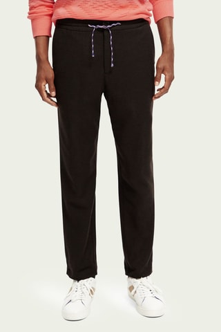 Pantalon regular en laine - Noir