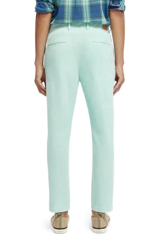 Pantalon regular en coton biologique - Turquoise