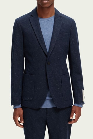 Veste en laine - Bleu marine chiné
