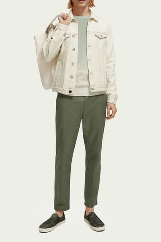 Pantalon en coton biologique et velours - Kaki