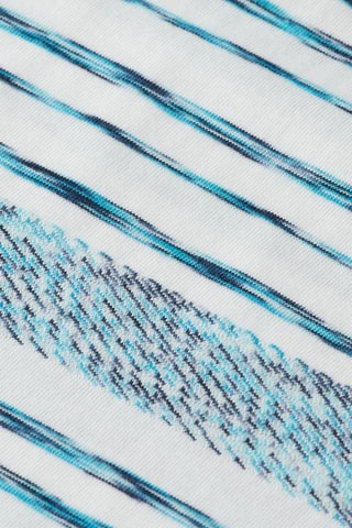 T-shirt en coton biologique - Blanc et bleu