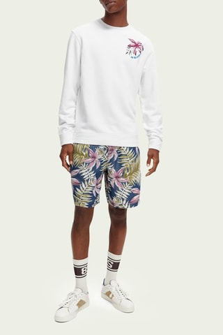 Sweat en coton biologique - Blanc et rose