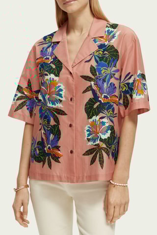 Chemisier en coton biologique - Rose poudré