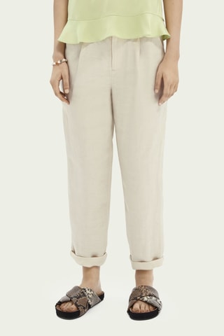 Pantalon tailored en lin - Beige