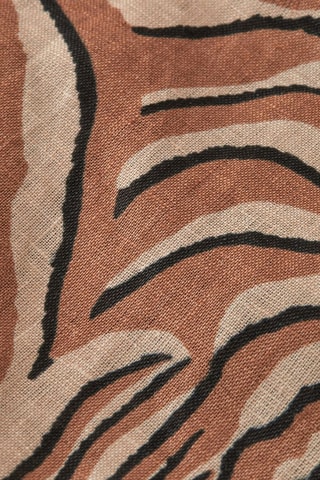 Short en lin - Marron et écru