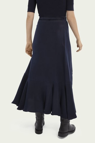 Jupe portefeuille - Bleu marine