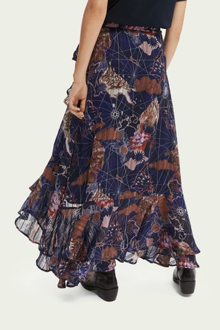 Jupe portefeuille - Bleu marine