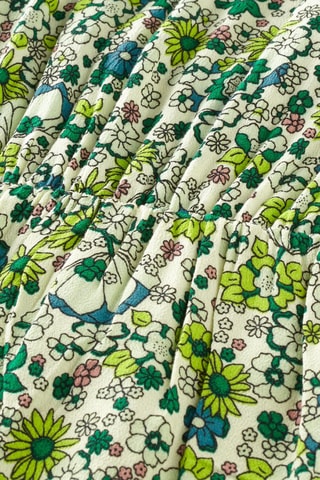 Robe longue - Vert et écru