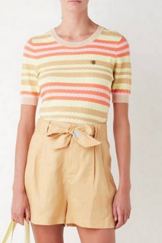 Top en coton biologique - Saumon et corail