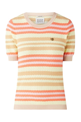 Top en coton biologique - Saumon et corail