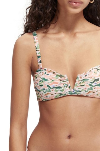 Haut de maillot - Rose et vert