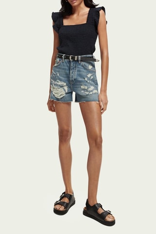 Short en jean - Bleu