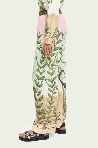 Pantalon tapered - Vert et rose