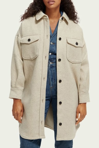 Tunique oversize en laine - Beige