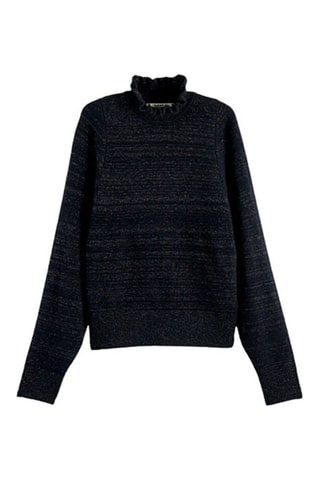 Pull en alpaga et laine - Bleu foncé