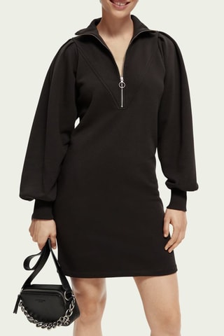 Robe sweat en coton biologique - Noir