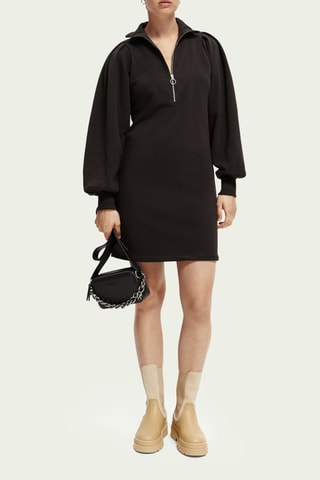 Robe sweat en coton biologique - Noir