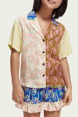 Chemisier - Marron et rose