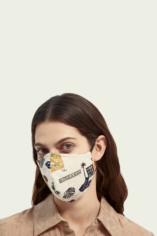 Masque lavable en coton biologique - Ecru