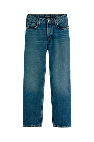 Jean droit en coton biologique Bleu marine