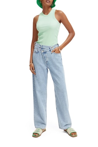 Débardeur en coton biologique - Vert d'eau