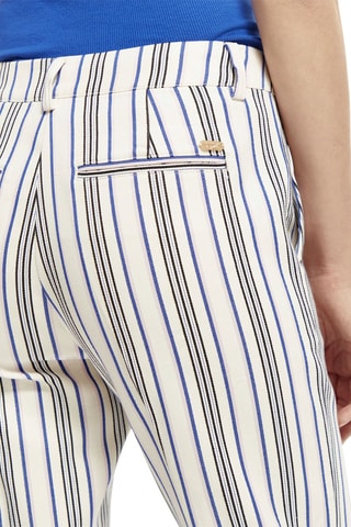 Pantalon slim - Bleu et écru