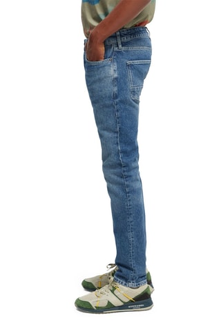 Jean en coton biologique regular slim - Bleu