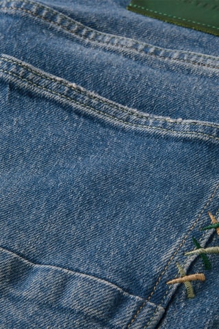 Jean en coton biologique regular slim - Bleu