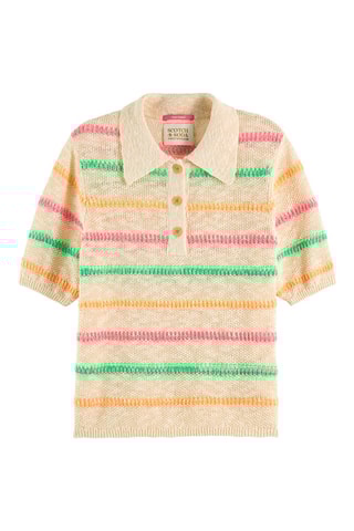 Top en coton biologique Beige chiné