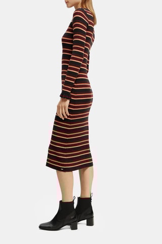 Robe pull - Noir et bordeaux