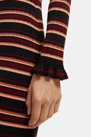 Robe pull - Noir et bordeaux