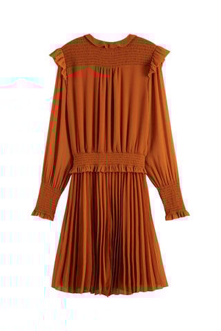 Robe plissée - Marron