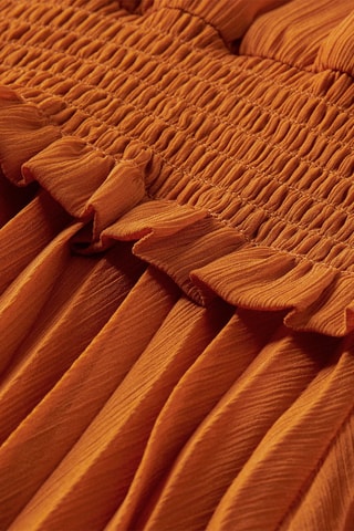 Robe plissée - Marron