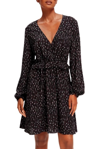 Robe patineuse Noir et fuchsia