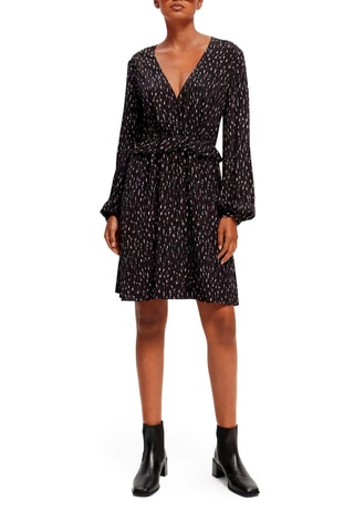 Robe patineuse Noir et fuchsia