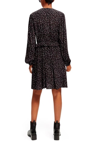 Robe patineuse Noir et fuchsia