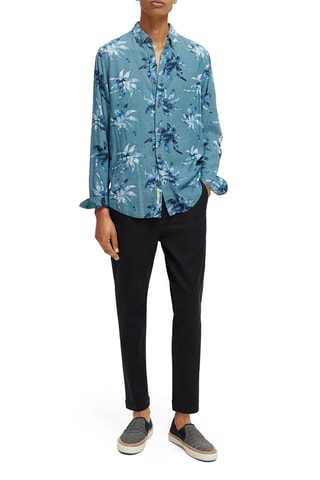 Chemise en lin - Bleu