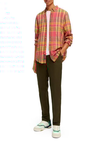 Chemise - Corail et jaune