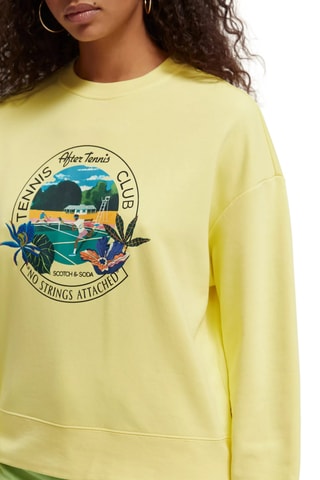 Sweat en coton biologique loose fit - Jaune