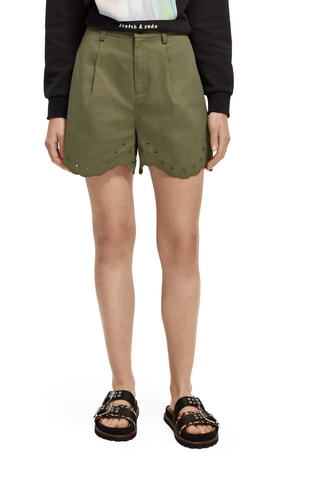 Short en coton biologique Kaki