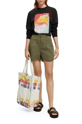 Short en coton biologique Kaki