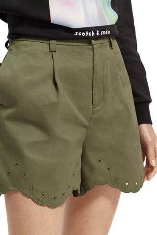 Short en coton biologique Kaki