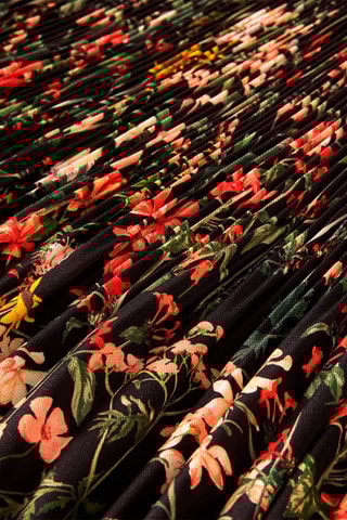 Jupe plissée - Noir et kaki