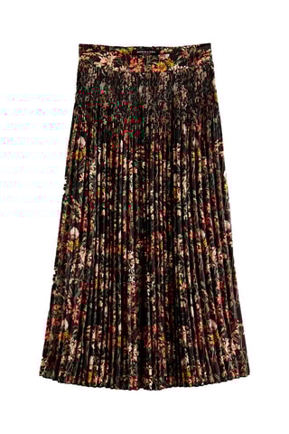 Jupe plissée - Noir et kaki