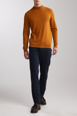 Merinoswollen Trui Martin - Mosterdgeel