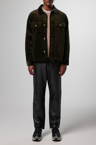 Velours en Biologisch Katoenen Jasje Wilas - Taupe